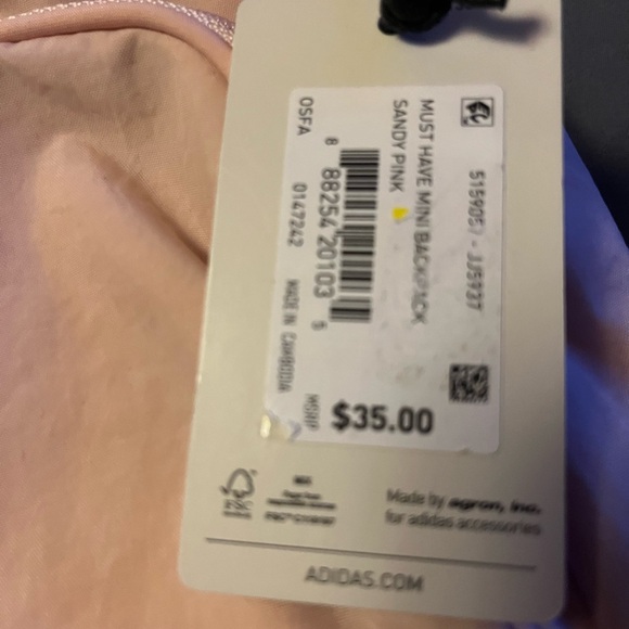 Adidas Sandy Pink Mini Backpack - Picture 2 of 7